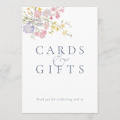 Lush Dusty Blue Script Wedding Tabletop Sign  (Vorderseite)