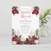 Lush Elegante Magenta Brautparty Einladung (Stehend Vorderseite)