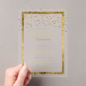 Lush eleganter Konfetti-Abschluss Acryleinladungen (Insitu (Handheld))