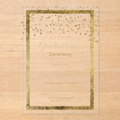 Lush eleganter Konfetti-Abschluss Acryleinladungen (Vorderseite)