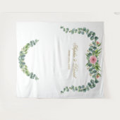 Lush Exotic Eukalyptus Bloom Wedding Wandteppich (Vorderseite (Horizontal))