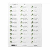 Lush Fern Tropical Botanical Rücksendeadresse (Vorne)