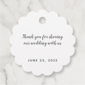 Lush Fern Tropical Botanical Wedding Geschenkanhänger (Rückseite)