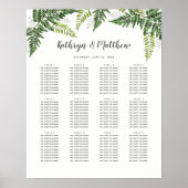 Lush Fern Tropical Botanical Wedding Suite Poster (Vorne)