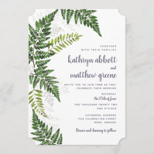 Lush Fern Wedding Suite Einladung