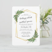 Lush Fern Wedding Suite Einladung (Stehend Vorderseite)