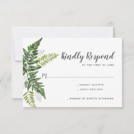 Lush Fern Wedding Suite Response RSVP Karte