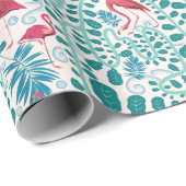 Lush Flamingo Dschungelmuster *Soft Breeze* Geschenkpapier (Rolleneckpunkt)