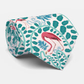 Lush Flamingo Dschungelmuster *Soft Breeze* Krawatte (Gerollt)