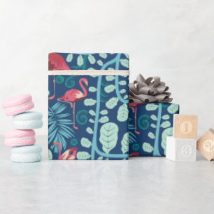 Lush Flamingo Jungle Geschenkpapier