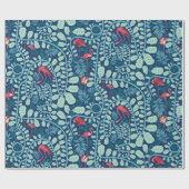 Lush Flamingo Jungle Geschenkpapier (Flach)