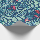 Lush Flamingo Jungle Geschenkpapier (Ecke)