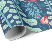 Lush Flamingo Jungle Geschenkpapier (Rolleneckpunkt)