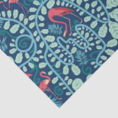 Lush Flamingo Jungle Pattern Seidenpapier (Ausschnitt)