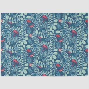 Lush Flamingo Jungle Pattern Seidenpapier