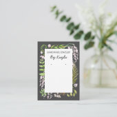 Lush Floral Border Necklace & Earring Display Visitenkarte (Stehend Vorderseite)