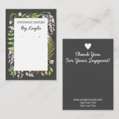 Lush Floral Border Necklace & Earring Display Visitenkarte (Vorne/Hinten)