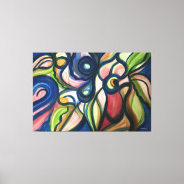 Lush Floral Moderne Kunst Leinwand drucksvoll