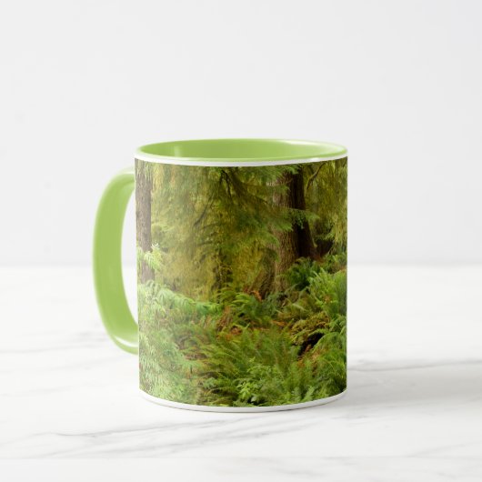 Lush Forest & Ferns | Ecola Staat Park, Oregon Tasse (Vorderseite Links)