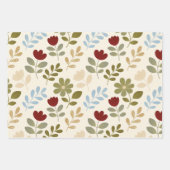 Lush Fresh Colorful Botanical Watercolor TMF26 Geschenkpapier Set (Vorderseite 2)