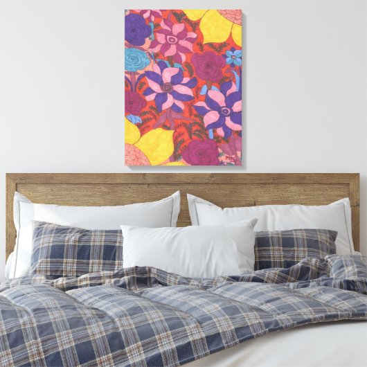 Lush Garden Boho Art Canvas Leinwanddruck (Insitu (Schlafzimmer))