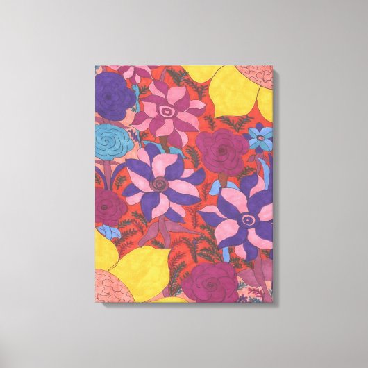 Lush Garden Boho Art Canvas Leinwanddruck (Vorderseite)