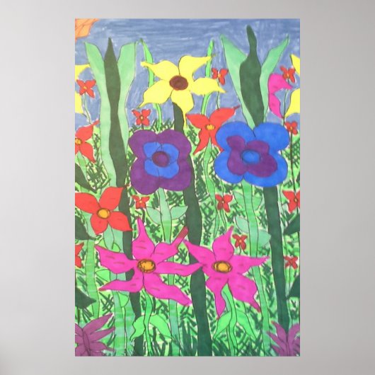 Lush Garden Boho Folkloreposter Kunst, Dichtung un Poster (Vorne)