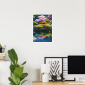 Lush Garden mit Atemberaubendem Sakura Poster (Heimbüro)