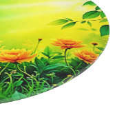 Lush Garden Sunlight Scene Schneidebrett (Ecke)