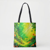 Lush Garden Sunlight Scene Tasche (Vorderseite)