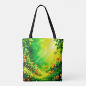Lush Garden Sunlight Scene Tasche (Rückseite)