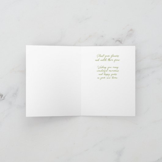 Lush Garden Trellis mit Ivy and Foliage New Zuhaus Karte (Innenseite)