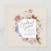 Lush Garden Wildblume Wedding Einladung (Vorne/Hinten)