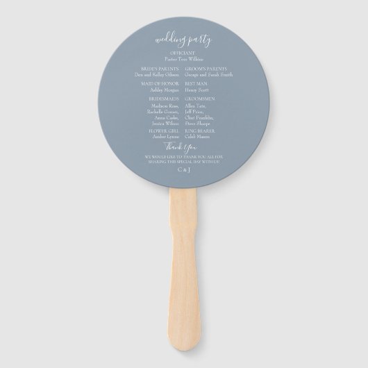 Lush Garden Wreath Wedding Hand Fans Fächer (Rückseite)