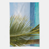 Lush Glam Palm Ocean 1 Geschirrtuch (Vertikal)