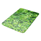 Lush Green Blätter Pattern - Natur botanisch Badematte (Schrägansicht)