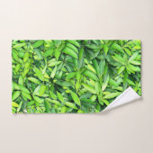Lush Green Blätter Pattern - Natur botanisch Badhandtuch Set (Handtuch)