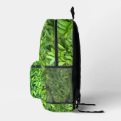 Lush Green Blätter Pattern - Natur botanisch Bedruckter Rucksack (Rechts)