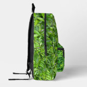 Lush Green Blätter Pattern - Natur botanisch Bedruckter Rucksack (Links)