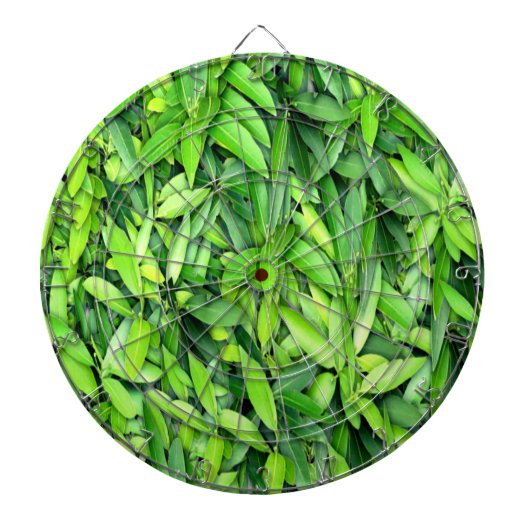 Lush Green Blätter Pattern - Natur botanisch Dartscheibe (vorne)