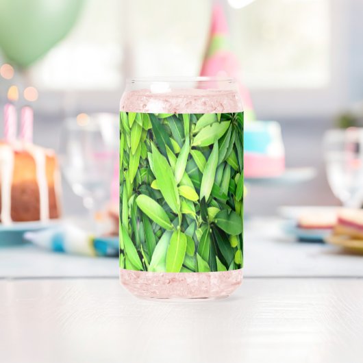 Lush Green Blätter Pattern - Natur botanisch Dosenglas (Insitu (Geburtstag))