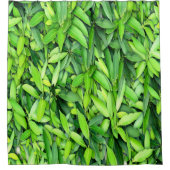 Lush Green Blätter Pattern - Natur botanisch Duschvorhang (Vorderseite)