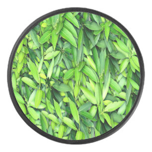Lush Green Blätter Pattern - Natur botanisch Eishockey Puck