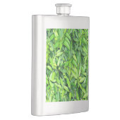 Lush Green Blätter Pattern - Natur botanisch Flachmann (Rechts)