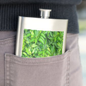 Lush Green Blätter Pattern - Natur botanisch Flachmann (Beispiel)