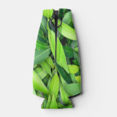Lush Green Blätter Pattern - Natur botanisch Flaschenkühler (Rückseite)