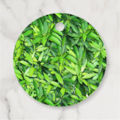 Lush Green Blätter Pattern - Natur botanisch Geschenkanhänger (Rückseite)