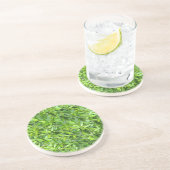 Lush Green Blätter Pattern - Natur botanisch Getränkeuntersetzer (Seite)