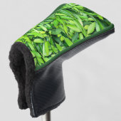 Lush Green Blätter Pattern - Natur botanisch Golf Headcover (3/4 Vorderseite)