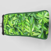 Lush Green Blätter Pattern - Natur botanisch Golf Headcover (Vorderseite)